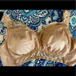New Tan Bra Satin & Lace